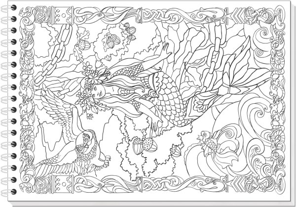 Раскраска Пушкина у Лукоморья дуб зеленый