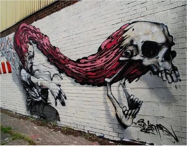 Граффити пугающие