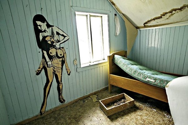 3д граффити на стене в квартире