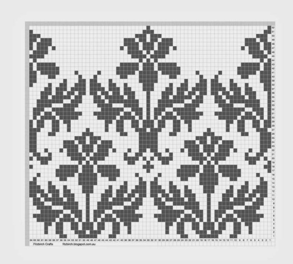 Узор чертополох жаккард