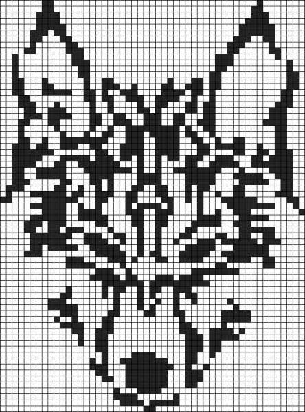 Жаккардовый узор волк