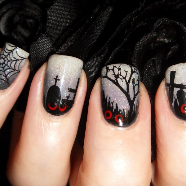 Ногти на Хэллоуин