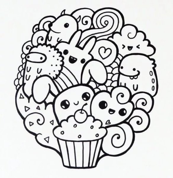 Дудлинг для раскрашивания