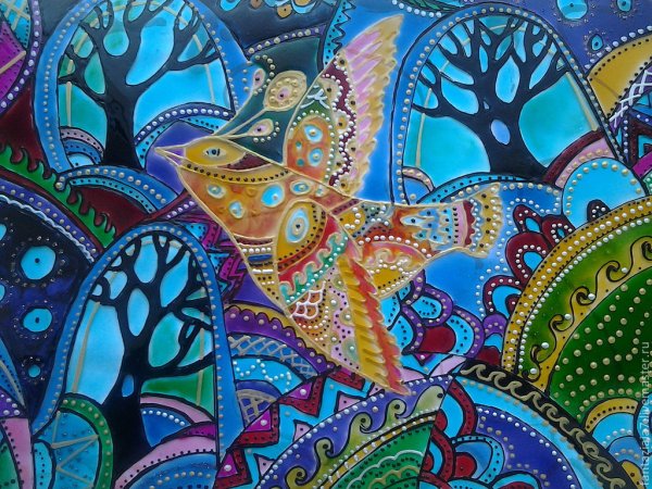 Батик картины абстракция яркая