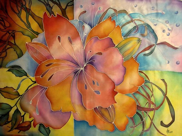 Виктор Парийский живописный батик