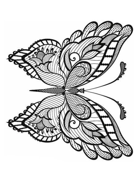 Раскраски антистресс бабочки