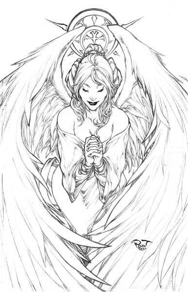 Раскраска демон девушка
