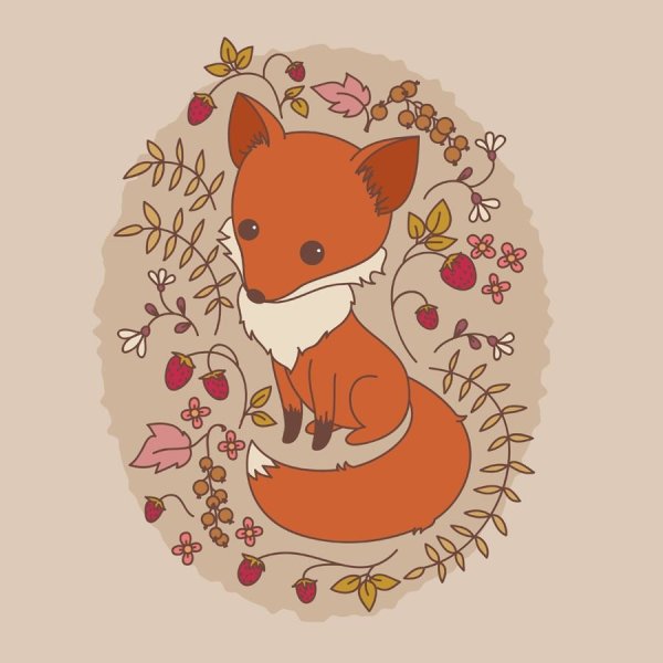 Лисичка рисунок