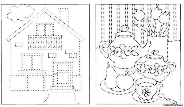 Рисование по точкам цветы