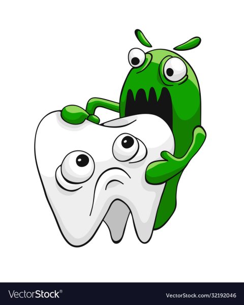 Здоровая улыбка и больные зубы