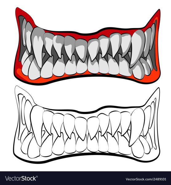 Мультяшные острые зубы