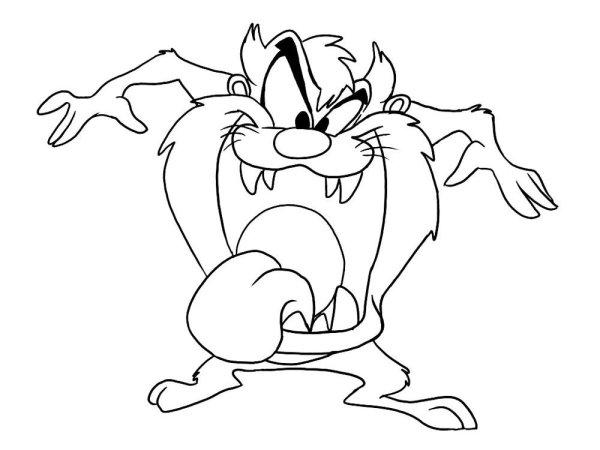 Тасманский дьявол рисовать