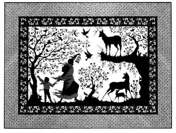 Картина в силуэтной технике