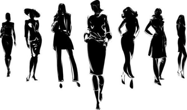 Девушка в классическом костюме вектор