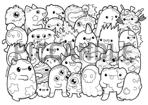 Раскраска монстрики