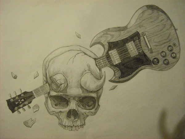 Рок рисунки карандашом