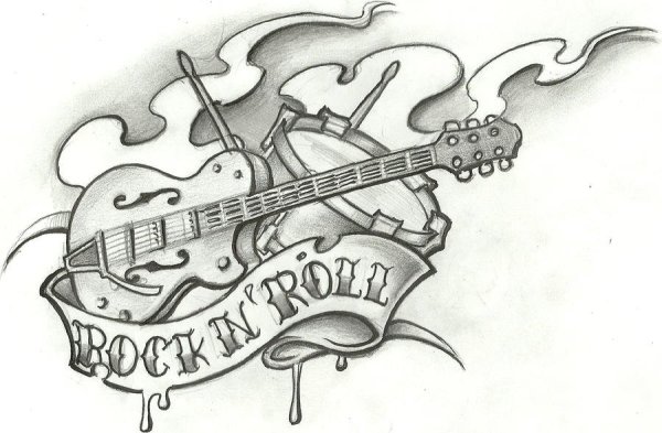 Электрогитара эскиз