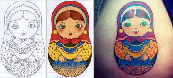 Матрешка эскиз