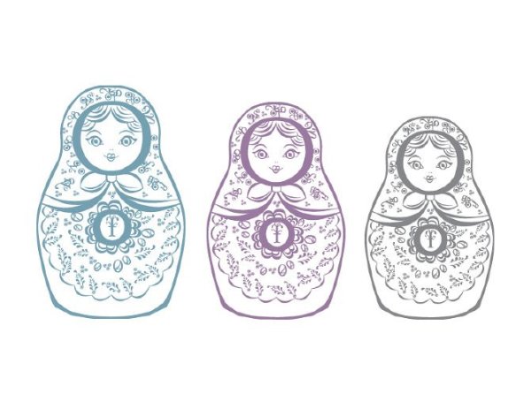 Очертания матрешки