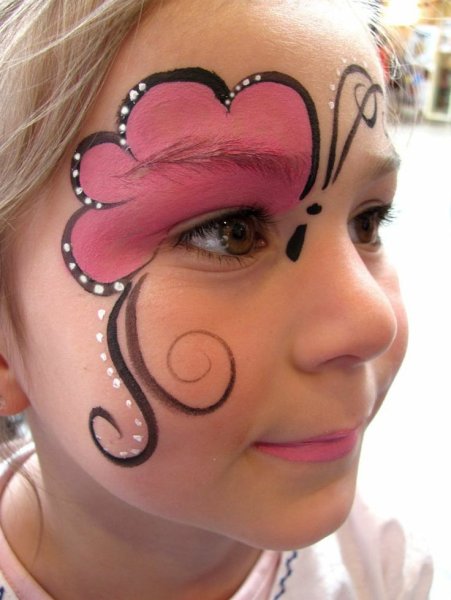 Аквагрим сердечки