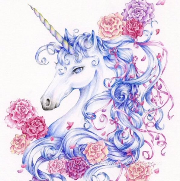 Тату Единорог эскизы