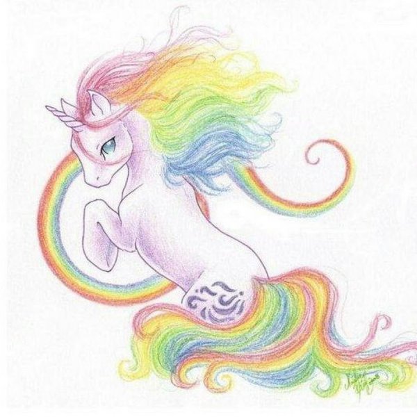 Рисунок единорога для срисовки легко