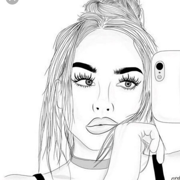 Наброски губ карандашом