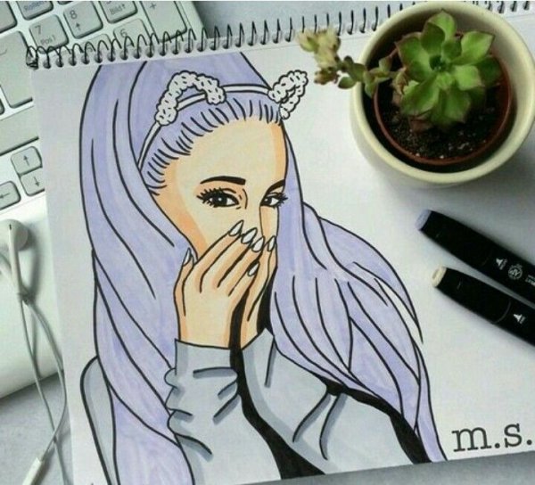 Нарисовать девочку с косичками