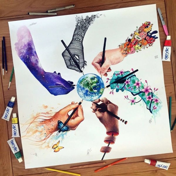 Необычные рисунки карандашом