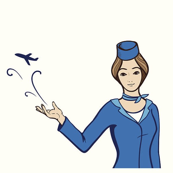 Стюардесса рисунок карандашом