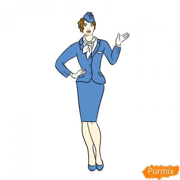 Рисунок на тему стюардесса