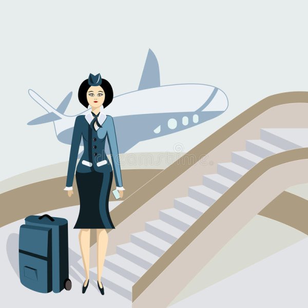 Стюардесса раскраска для детей