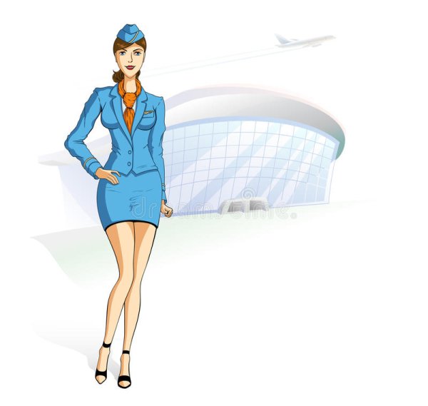 Стюардесса раскраска для детей