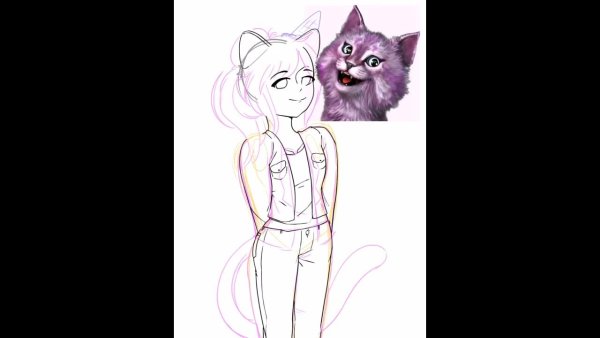 Раскраска кошки Ланы