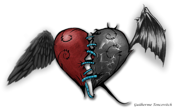 Скелет с разбитым сердцем