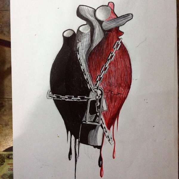 Рисунки для срисовки грустные