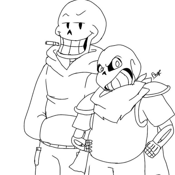 Undertale раскраска Papyrus