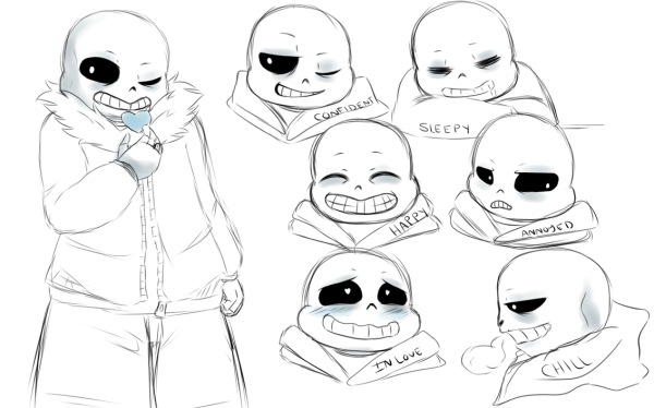 Раскраски андертейл Санс