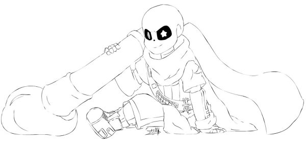 Раскраски андертейл Санс