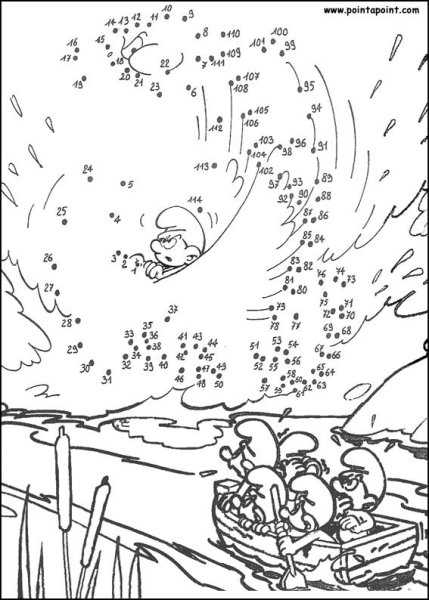 Соединить точки по цифрам сложные