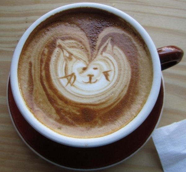 Рисование на кофейной пенке