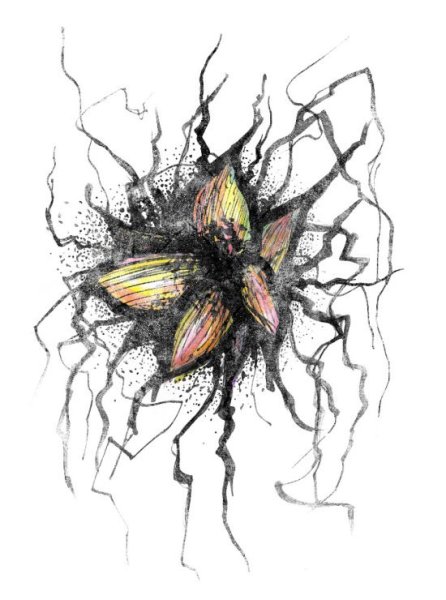 Страшный цветок рисунок