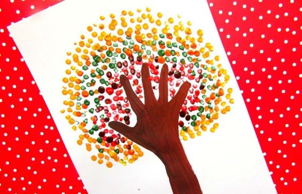 Рисование ватными палочками