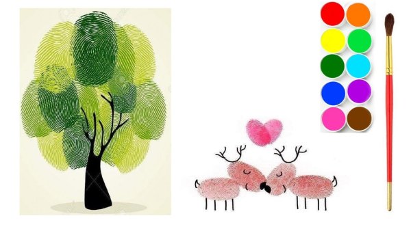 Идеи рисования на пальцах