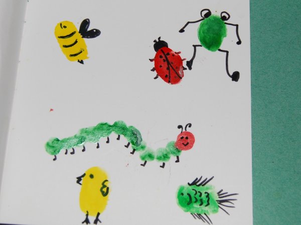 Рисунки из отпечатков пальцев