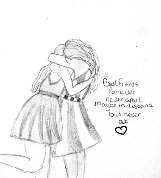 Рисунки для срисовки подруги легкие