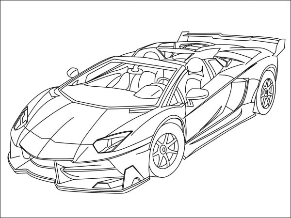 Lamborghini Veneno раскраска