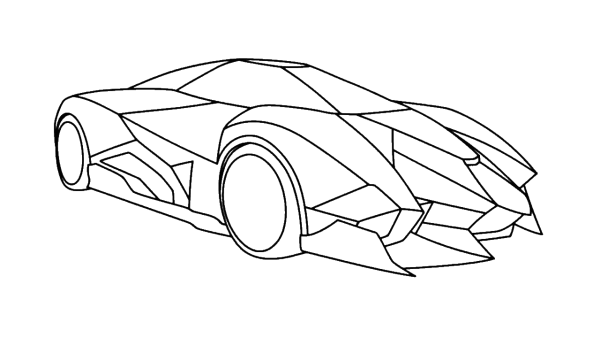 Lamborghini Egoista раскраска