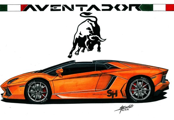Марка Ламборгини нарисовать