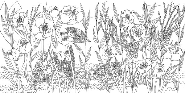 Раскраска антистресс природа